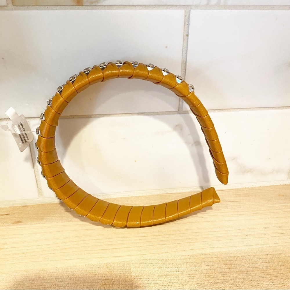 💎 Anthropologie Camel Embellished Headband - Picture 3 of 4